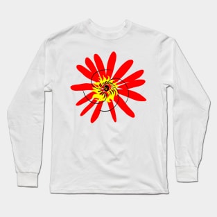 Fire flower abstract sunflower street wear Long Sleeve T-Shirt